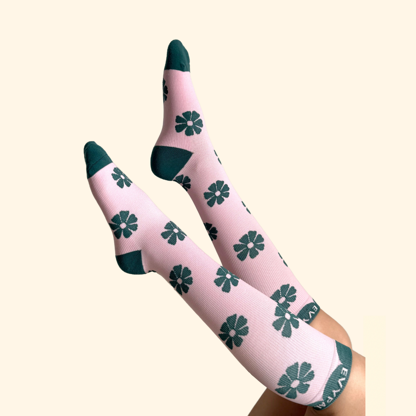 Midnight Petal Compression Socks